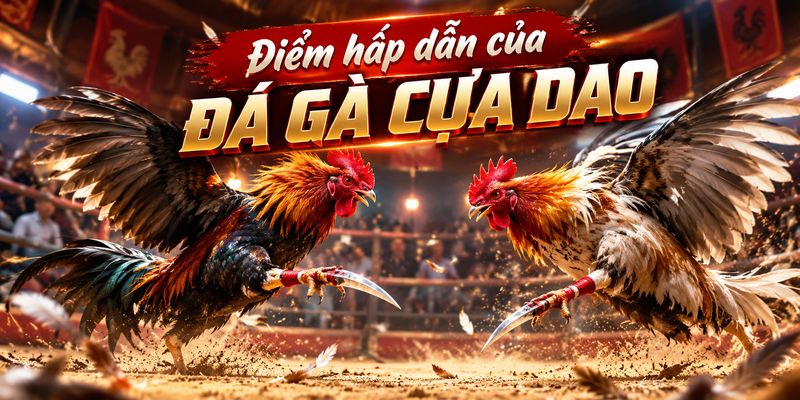 Đá gà cựa dao diễn ra với nhịp độ nhanh và nhiều tình huống bất ngờ.